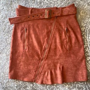 Suede skirt